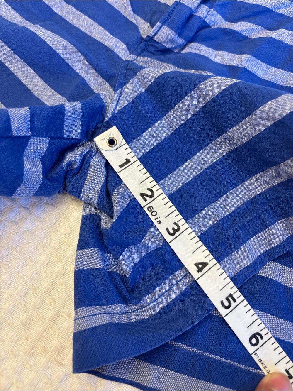 Old Navy Size 10 Royal & Light Blue Striped Shorts Classic Chino Preppy - Picture 13 of 14